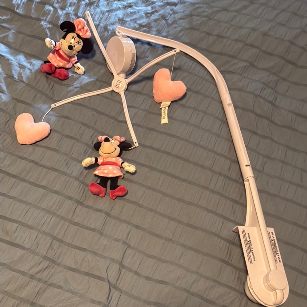 Disney Minnie Mouse Baby Mobile - Pink and White